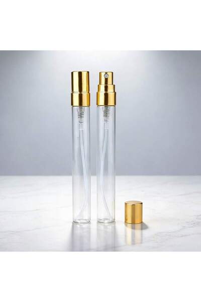 Choice زجاجة عطر زجاجية سعة 10 مل ذهبية اللون، قطعتان، زجاجة رذاذ صغيرة للعين...