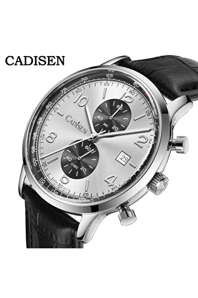 Choice6 ساعة رجالية بيضاء من CADISEN كوارتز فاخرة من ماركات MIYOTA 0S11 بحركة...