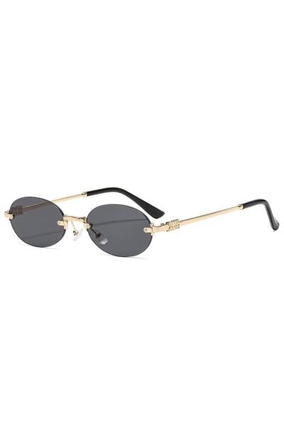 Choice3 Other Gold Black Light Luxury Rimless Oval Personalized Sunglasses, H...