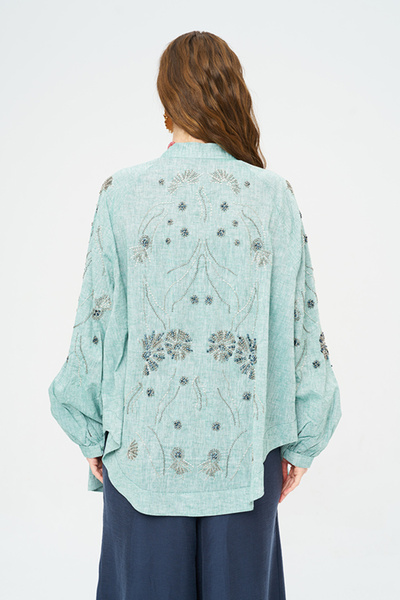 Orfeo Negro Women's Intensely Beaded Oversized Kimono