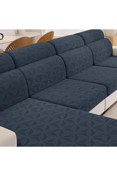 Dotail Set de 3 huse elastice pentru pernele scaunelor de canapea, 2+1 locuri...