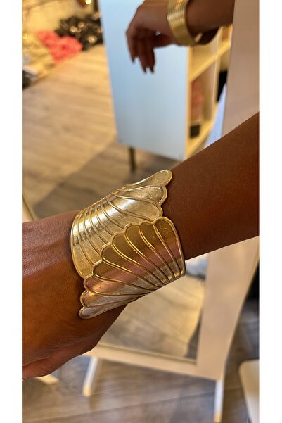 gozdeasutayaccessory Leaf Model Bracelet Handcuff Model