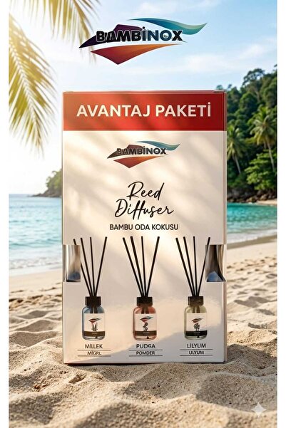 bambinox Bambu Çubuklu Oda Kokusu Avantaj Paketi 50ml x3 (22 paket)