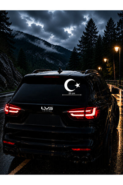 levvas Turkish Flag Car Window Sticker Laptop Motorcycle 20 cm Turkish Flag