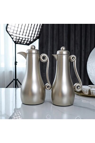 Al Hadaya Mall Silver Steel Tramss Set Luxury Design - Matte Silver - 1 + 1 L...
