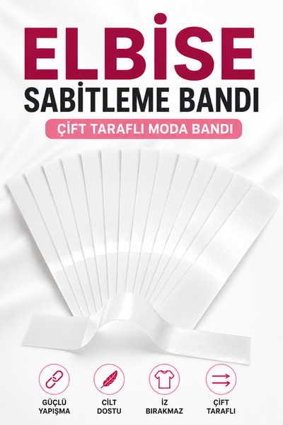Otaru 12 Adet Elbise Sabitleme Bandı Çift Taraflı Şeffaf Ten Kıyafet Tutucu Bant Seti Hassas Cilt