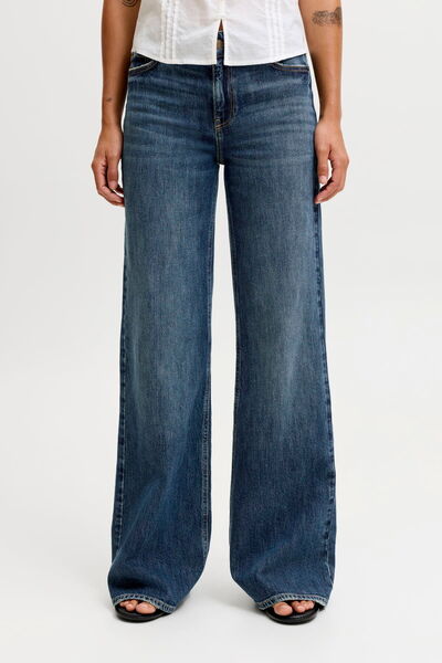 Jack & Jones Women's Flared Leg Mid-Waist Jeans - Rome