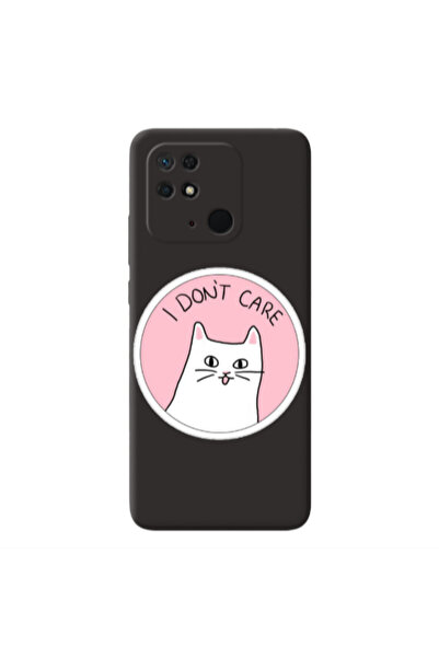 Other Xiaomi Redmi 10C I dont Care Black Colored Silicone TPU Θήκη