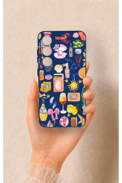 Vip Case Samsung S25 Uyumlu Summer Desenli Silikon Kılıf