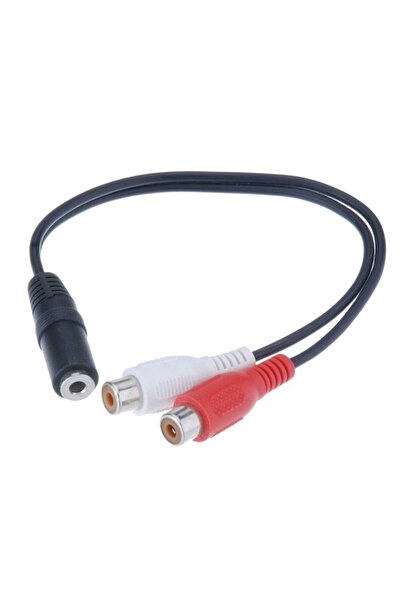 POWERTECH καλώδιο 3.5mm θηλυκό σε 2x RCA θηλυκό CAB-R012 0.20m, μαύρο