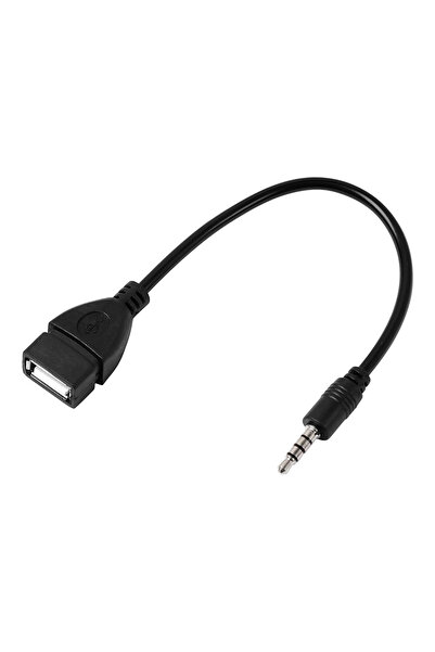 POWERTECH καλώδιο 3.5mm σε USB 2.0 female CAB-J055, 0.5m, μαύρο
