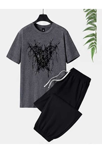 ZEMLİYA Sara Unisex Oversize Shorts Set Short Sleeve T-Shirt Comfortable Fit ...