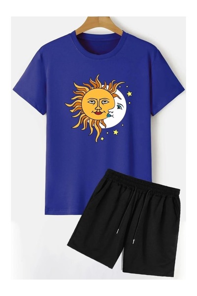 ZEMLİYA Sara Unisex Oversize Shorts Set Short Sleeve T-Shirt Comfortable Fit ...