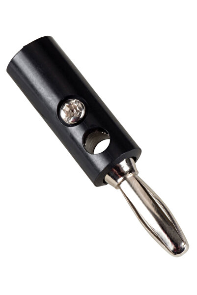 POWERTECH βύσμα μπανάνα plug CAB-V038, αρσενικό, 4.5mm, μαύρο, 4τμχ