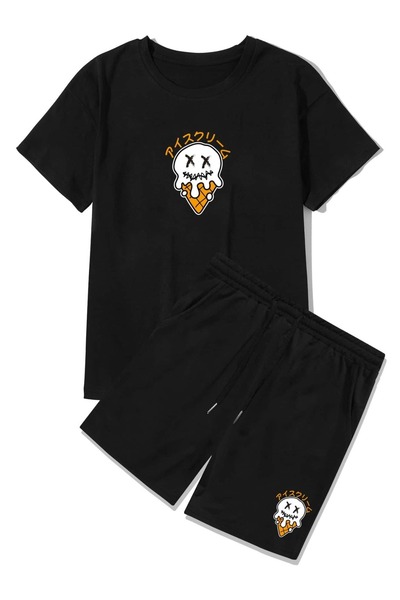 ZEMLİYA Sara Unisex Oversize Shorts Set Short Sleeve T-Shirt Comfortable Fit ...