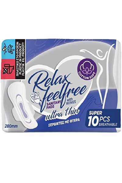 NANNYS Relax Feelfree Super Σερβιέτες (10τεμ.) Super Ultra Thin Cotton Soft μ...
