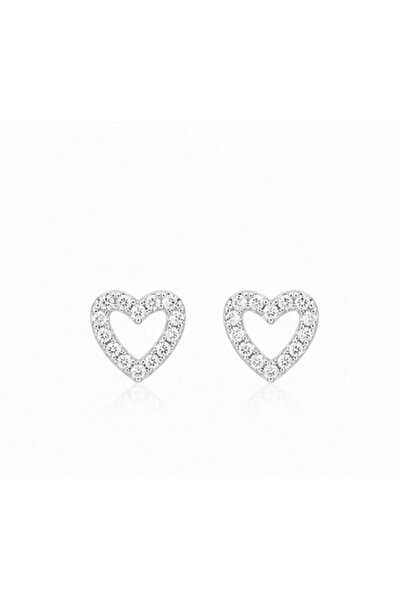 Delagos 925 Silver Earrings with Zirconia Sone, Rhodium Plated