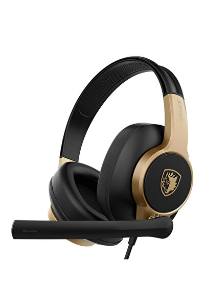 Sades gaming headset UPOWER, 3.5mm σύνδεση, 40mm, μαύρο/χρυσό