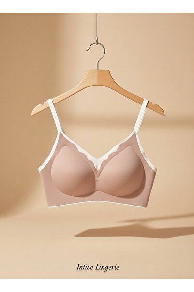 İntive Lingerie Intive Cloud Soft Thin Strap Clasp V-Neck Double Color Padded...