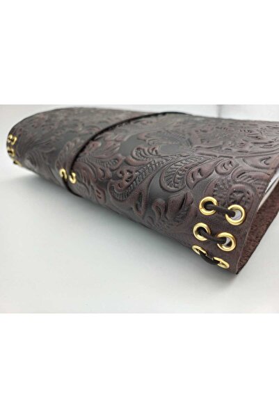 GALANDE Hakiki Deri Baskılı A6 Defter Kılıfı – Kişiye Özel İsim Yazılır Journ...