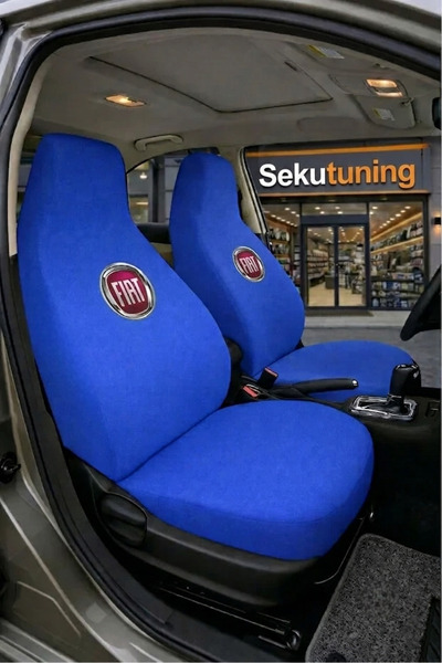 sekutuning Fiat Brava Mavi (Eski Logo) Araç Koltuk Kılıfı Koruyucu Penye Serv...