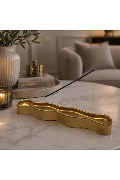 DEKORATİF BÜYÜK BOY TÜTSÜLÜK GOLD ALTIN