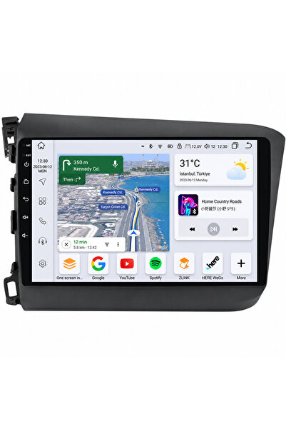 coni Honda Civic FB7 2012-2015 Uyumlu Android Navigasyon Multimedya Tesla Ekr...