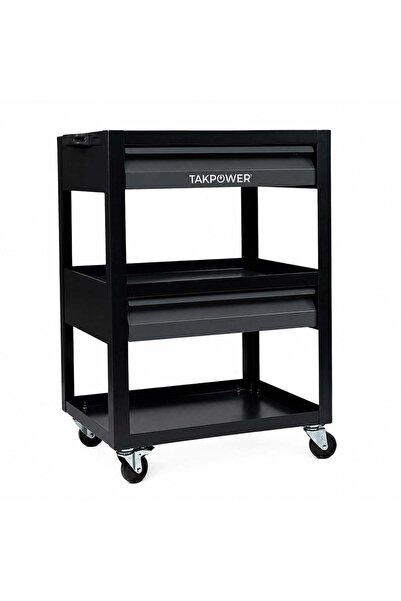 TAKPOWER 3 Gözlü 2 Çekmeceli Parça Taşıma Arabası Antrasit