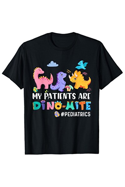 LİNA06 Men'S Humorous Pediatric Nurse Dinosaur T-Shirt Featuring The Slogan '...