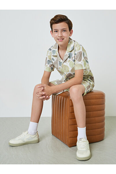 Styli Teen Boys All Over Print Viscose Blend Shirt