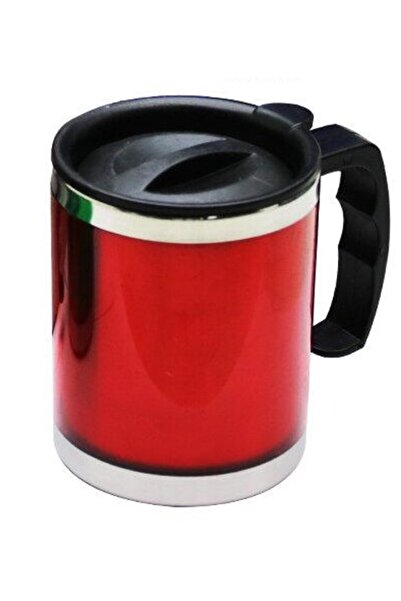 BuradaBuldun Stainless Steel Metal Thermos Mug 450 ml Orange