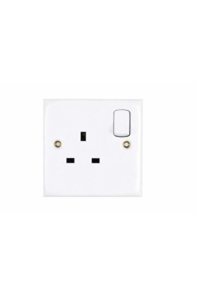 Alfanar Single Wall Electrical Socket with Switch by – Saudi Made – SASO Cert...