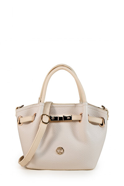 Zühre Beige Bag with Buckle Chain Detail 0063