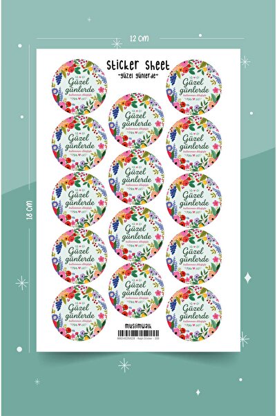 MuslimWalk Güzel Günlerde – Paketleme Sticker Seti #200