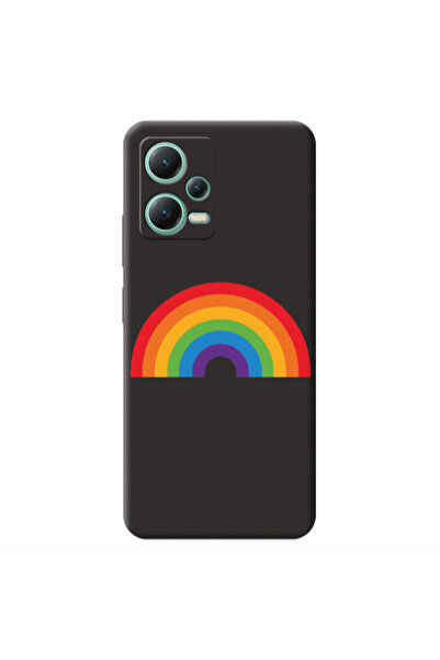 Other Xiaomi Redmi Note 12 Pro 5G Rainbow Mini Black Colored Silicone TPU Θήκη