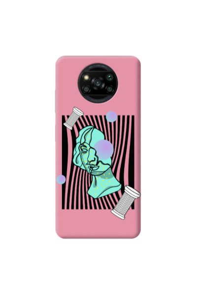 Other Xiaomi Poco X3 /X3 Pro Columns Pink Colored Silicone TPU Θήκη