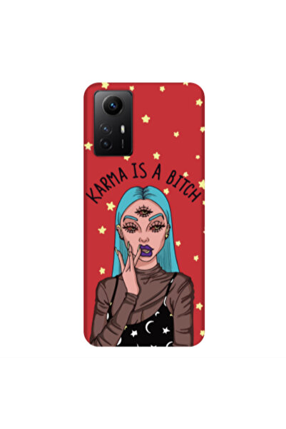 Other Xiaomi Redmi Note 12s Karma is a bitch Red Colored Silicone TPU Θήκη