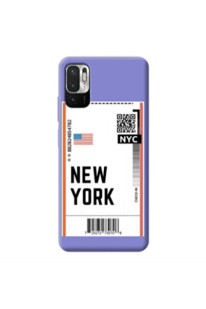 Other Xiaomi Redmi Note 10 Pro 5G New York NYC Purple Colored Silicone TPU Θήκη