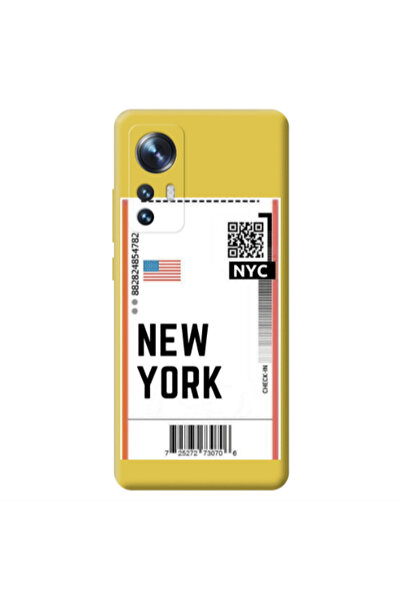 Other Xiaomi Mi 12 New York NYC Yellow Colored Silicone TPU Θήκη