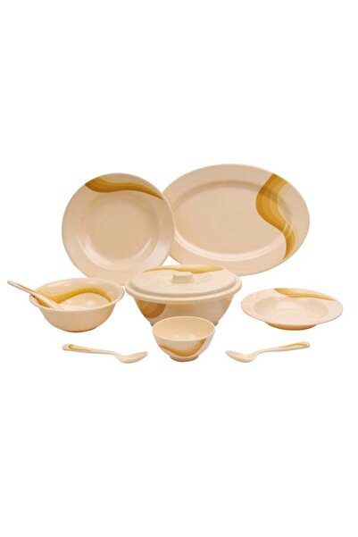 ROYALFORD 40 Pcs Melamine Ware Dinner Set - Durable & Safe, Ergonomic Design ...