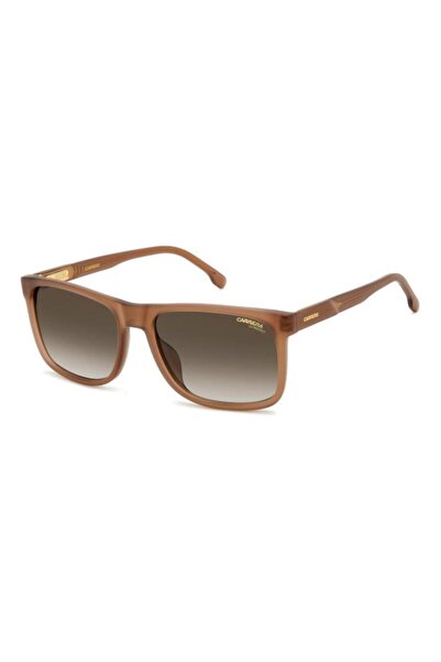 Carrera UV Protected Sunglasses Matte Brown Frame Brown Shaded Mirror Lens 57...