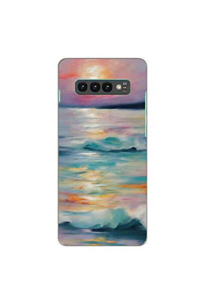 OEM Θήκη συμβατή με Samsung Galaxy S10 από σιλικόνη gel TPU με σχέδιο ακουαρέ...