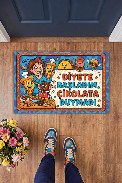 Charmbi I Started a Diet Door Mat 40X60 Digital Printed Modern Decorative Doo...