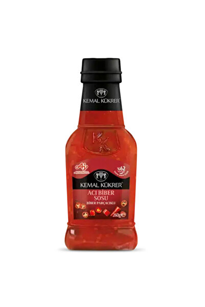Kemal Kükrer Sos de Ardei Iute Rosu cu Bucati Kemal Kukrer 250 Ml