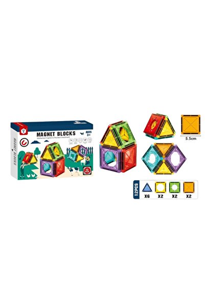 Blue Toys Μαγνητικά Τουβλάκια Παζλ Φάρμα 12 τεμάχια (MKX970688)
