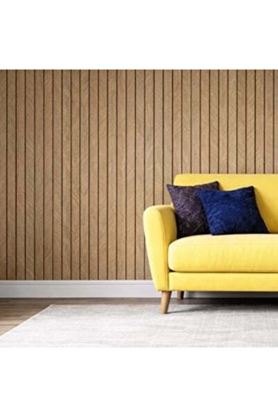 SHOPIENS Autocolant de perete model striat bej 60 x 30 cm - 6 bucăți