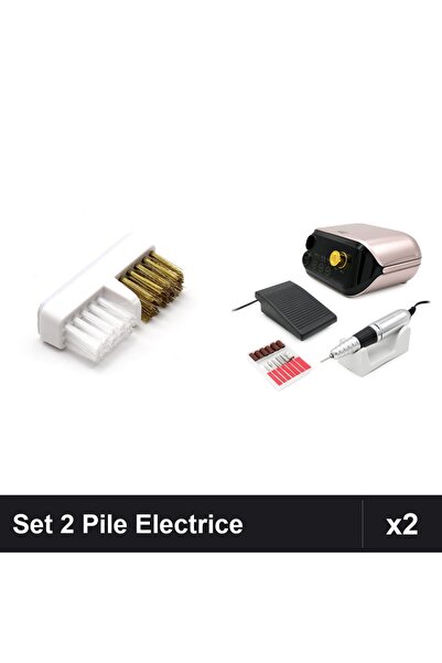 NAİLS Set 2 Pile Electrice Profesionale Manichiură Pedichiură 35000 RPM + Per...