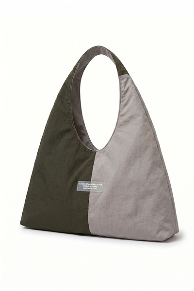 D'VERS Geantă de umăr pentru femei, din țesătură tip parașută, colorblock, casual, cu buzunar interior, închidere cu capsă, volum mare, de mână, de umăr.