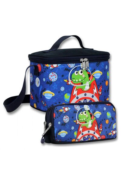 ÜMİT ÇANTA Insulated Lunchbox and Pen Holder Set (Navy Blue - Blue) Boy's Din...
