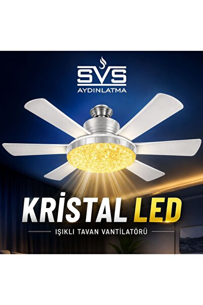 SVS KRİSTAL LED TAVAN FAN VANTİLATÖR